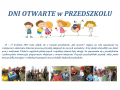 DNI OTWARTE w PRZEDSZKOLU