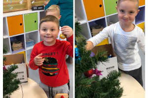 Ubieranie choinki w grupie ,,Sówek”