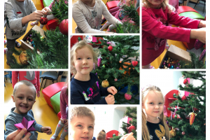 Ubieranie choinki w grupie ,,Żabek”