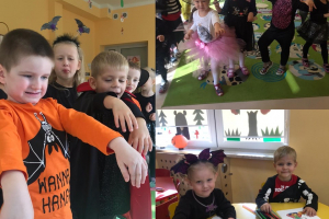,,Cukierek albo psikus”- Zabawy Halloweenowe w grupie ,,Biedronek”