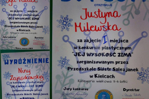 JEJ WYSOKOŚĆ ZIMA -konkurs plastyczny gr. I i II