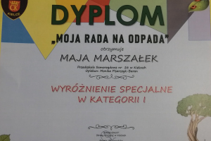 ROZSTRZYGNIĘCIE KONKURSU PLASTYCZNEGO "MOJA RADA NA ODPADA".