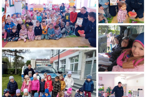 POLICJANCI Z WIZYTĄ W PRZEDSZKOLU