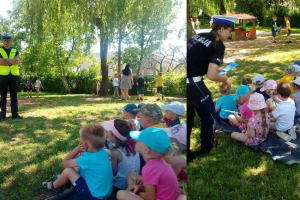 POLICJANCI Z WIZYTĄ W PRZEDSZKOLU- Grupa Motylków i Biedronek
