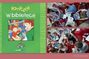Grupa „Biedronki’ w bibliotece.