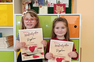 WALENTYNKOWE WYRÓŻNIENIE DLA MAŁYCH ARTYSTEK Z GRUPY "BIEDRONEK" 